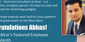 Abbas features in Alcor’s Employee Success Feature | Congratulations